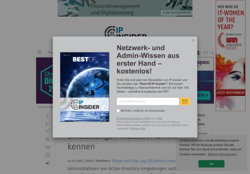 
                            4. Diese Active-Directory-Einstellungen müssen Admins ... - IP-Insider