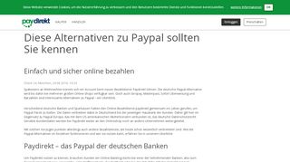 
                            4. Diese Alternativen zu Paypal sollten Sie kennen - Paydirekt