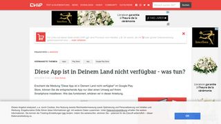 
                            7. Diese App ist in Deinem Land nicht verfügbar - was tun? - CHIP