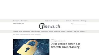 
                            11. Diese Banken bieten das sicherste Onlinebanking - Finews