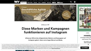 
                            11. Diese Marken und Kampagnen funktionieren auf Instagram | W&V