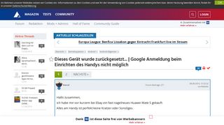 
                            12. Dieses Gerät wurde zurückgesetzt... | Google Anmeldung beim ...