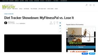 
                            3. Diet Tracker Showdown: MyFitnessPal vs. Lose It - Lifehacker