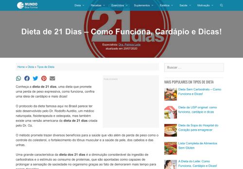 
                            8. Dieta de 21 Dias - Como Funciona, Cardápio e Dicas ...