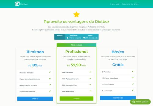 
                            6. Dietbox - Planos