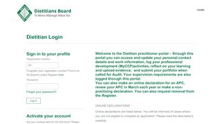 
                            10. Dietitians Board of New Zealand: Dietitian Login