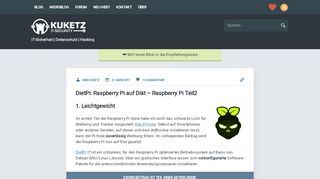 
                            3. DietPi: Raspberry Pi auf Diät – Raspberry Pi Teil2 ⋆ Kuketz IT-Security ...