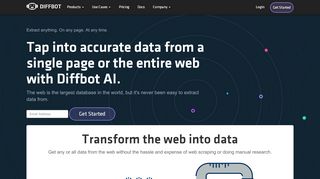 
                            12. Diffbot: Knowledge Graph, AI Web Data Extraction and Crawling