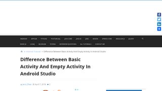 
                            2. Difference Between Basic Activity And Empty Activity In Android Studio