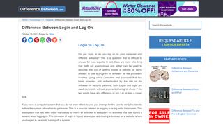 
                            6. Difference Between Login and Log On - DifferenceBetween.com