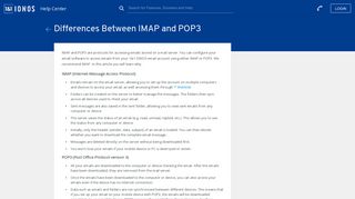 
                            4. Differences between IMAP and POP3 - 1&1 IONOS Help