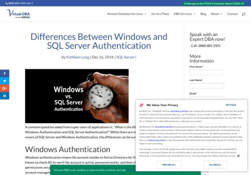 
                            9. Differences Between Windows and SQL Server Authentication