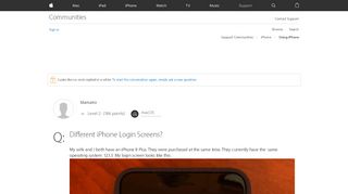 
                            3. Different iPhone Login Screens? - Apple Community - Apple Discussions