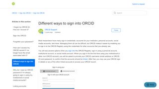 
                            7. Different ways to sign into ORCID – ORCID