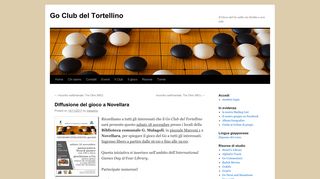 
                            10. Diffusione del gioco a Novellara | Go Club del Tortellino