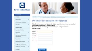 
                            2. Dificultad con el sistema de reservas - SMI Servicio Medico Integral