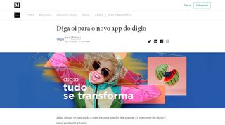 
                            8. Diga oi para o novo app do digio – digio – Medium