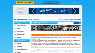 
                            3. digadz login problem - My Traffic Value: Category Topics