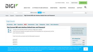 
                            2. Digi Connect ME web interface Default User and Password - Digi ...