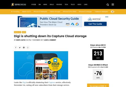 
                            6. Digi is shutting down its Capture Cloud storage | ...