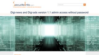 
                            8. Digi-news and Digi-ads v1.1 admin access without password