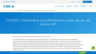 
                            7. DIGI2GO: Objednávat za zvýhodněnou cenu lze jen do konce září ...