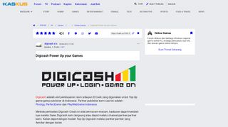 
                            8. Digicash Power Up your Games | KASKUS