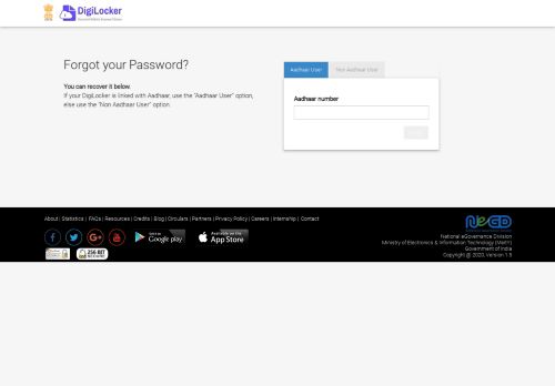 
                            3. DigiLocker | Reset Password