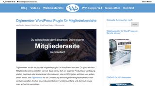 
                            12. Digimember WordPress Plugin für Mitgliederbereiche - Sandra Messer