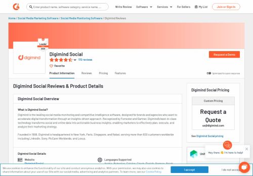 
                            10. Digimind Social Reviews 2019 | G2 Crowd