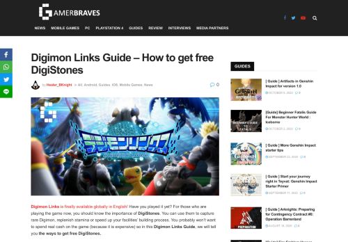 
                            12. Digimon Links Guide - How to get free DigiStones - GamerBraves