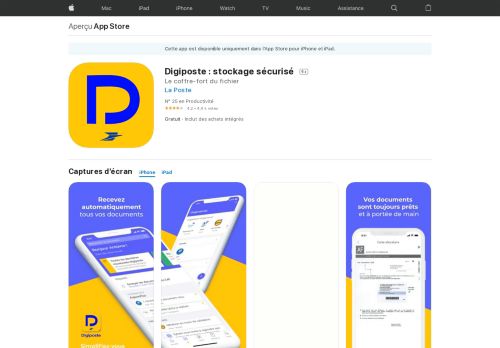 
                            7. Digiposte + dans l'App Store - iTunes - Apple