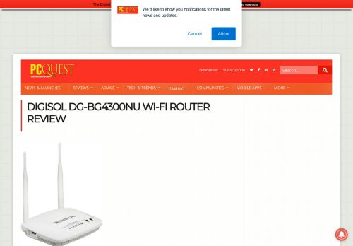 
                            7. Digisol DG-BG4300NU Wi-Fi Router Review - PCQuest