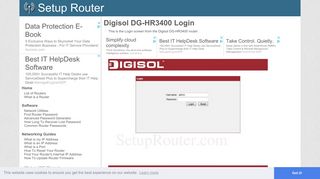 
                            2. Digisol DG-HR3400 Screenshot Login - SetupRouter