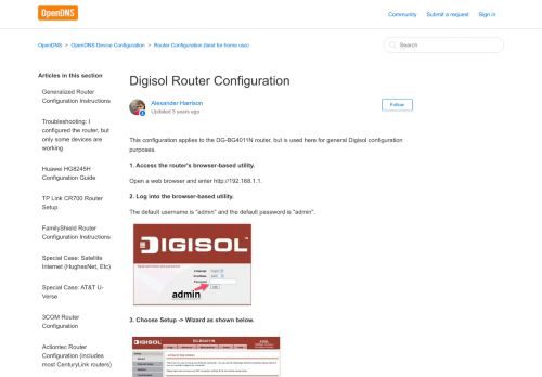 
                            6. Digisol Router Configuration – OpenDNS
