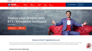 
                            5. Digital Bank Account Features and Benefits - Kotak 811