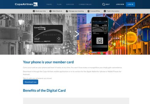 
                            8. Digital Card - ConnectMiles - Copa Airlines