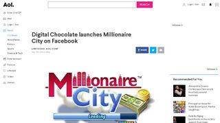 
                            13. Digital Chocolate launches Millionaire City on Facebook - AOL News