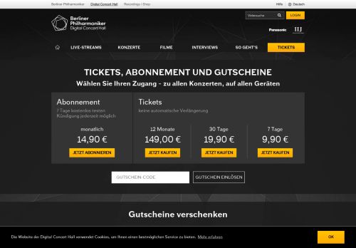 
                            5. Digital Concert Hall: Tickets