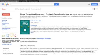 
                            12. Digital Consulting Masterplan - Erfolg als Consultant im Internet: ...