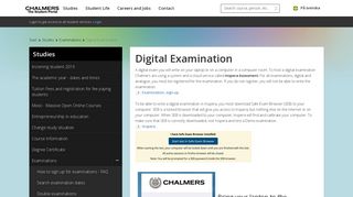 
                            9. Digital Examination | Chalmers studentportal