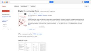 
                            9. Digital Government at Work: A Social Informatics Perspective  - Google بکس کا نتیجہ