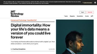 
                            12. Digital immortality: How your life's data means a version of ...