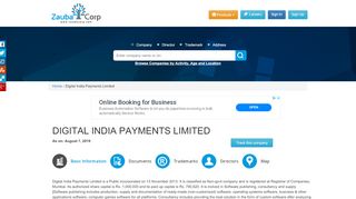 
                            5. DIGITAL INDIA PAYMENTS LIMITED - Company, directors and contact ...