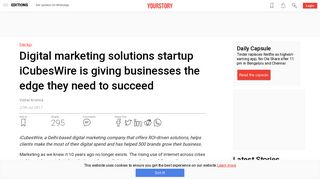
                            8. Digital marketing solutions startup iCubesWire is giving businesses ...
