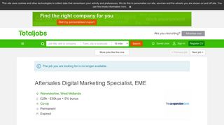 
                            10. Digital Marketing Specialist in Warwickshire | Co-op - totaljobs