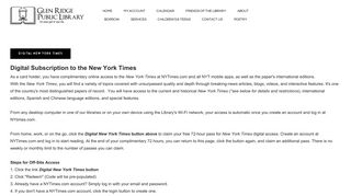 
                            12. Digital NYTimes Subscription - Glen Ridge Public Library