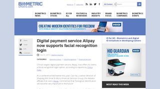 
                            10. Digital payment service Alipay now supports facial recognition login ...