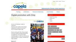 
                            12. Digital promotion with Ctrip - Capela Training