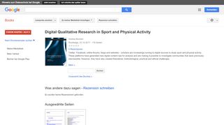 
                            13. Digital Qualitative Research in Sport and Physical Activity - Google Books-Ergebnisseite